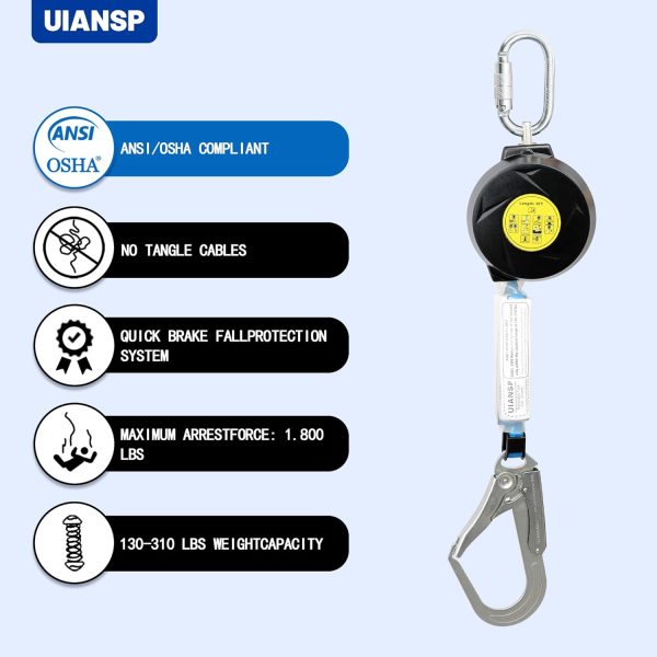 UIANSP 6ft Big Hook Restraint Ropes & Lanyards Alloy Steel-2