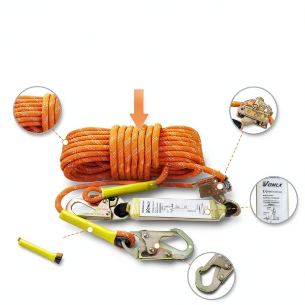 VONLX Polyester Roofing Rope Safety Harness-1