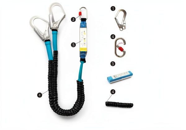 glorousamc 6FT Internal Shock Absorbing Lanyard for Truck-4