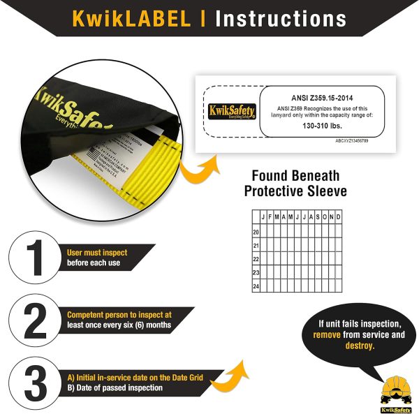 KwikSafety Single-Leg Safety Lanyard Fall Protection-3