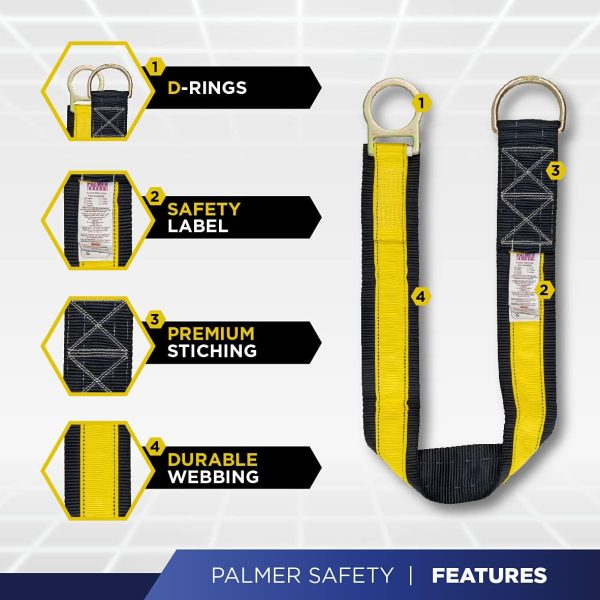 Palmer Safety Cross Arm Strap 3 Pack 1 Pack-1