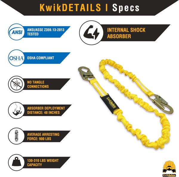 KwikSafety Single-Leg Safety Lanyard Fall Protection-2