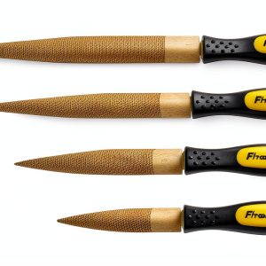 Golden Wood Rasp 4-Piece Set by FITOOL - 4-10" Carbon Steel Files-0