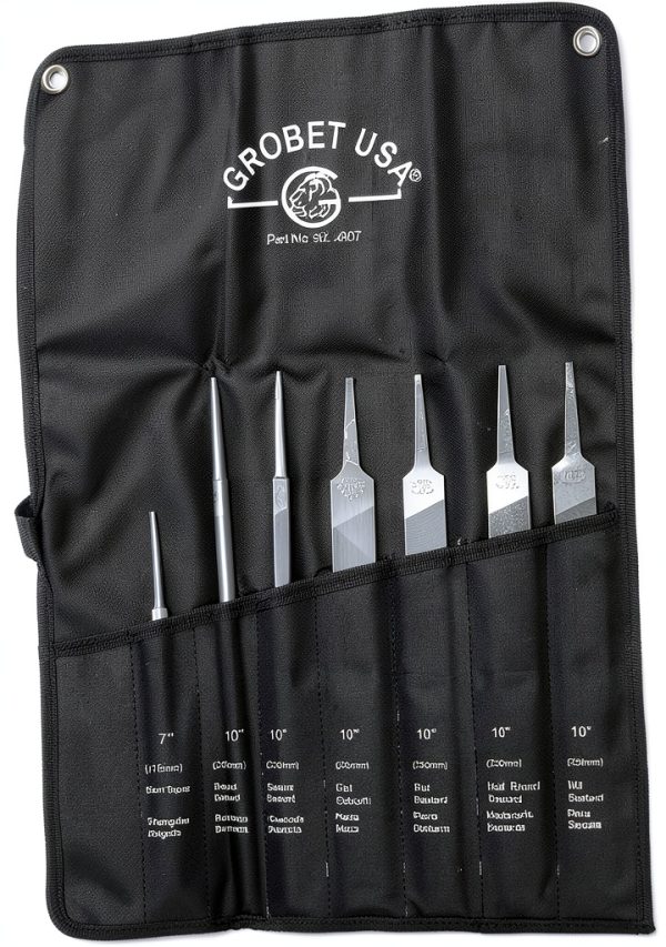 American Pattern File Set 7 Piece by Grobet USA Precision Hand Tools-0