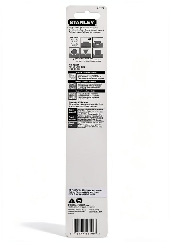 Stanley File Set Mill Bastard File Single Cut 8-Inch 21-106-1