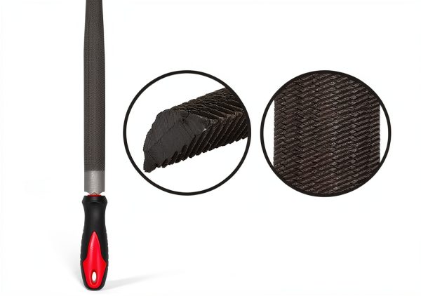 Bastard Cut Metal Files BYHH 10in Half Round Flat Round Set-1