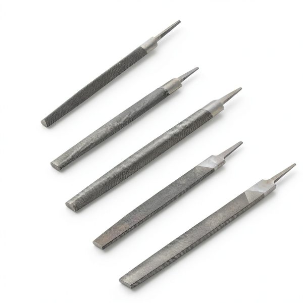 5 PCS Metal Files Set, Steel Hand File Kit, Triangular Flat Half-Round Files, T12 High Carbon Steel File for Woodworking, Metalworking, Jewelry, Plastic, DIY, Repair-3