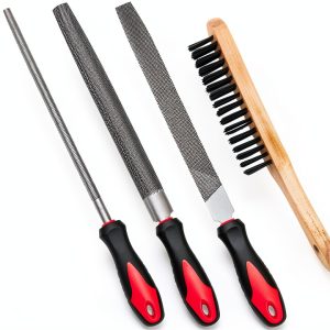 Bastard Cut Metal Files BYHH 10in Half Round Flat Round Set-0