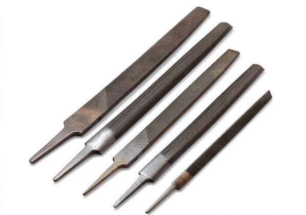5 PCS Metal Files Set, Steel Hand File Kit, Triangular Flat Half-Round Files, T12 High Carbon Steel File for Woodworking, Metalworking, Jewelry, Plastic, DIY, Repair-0