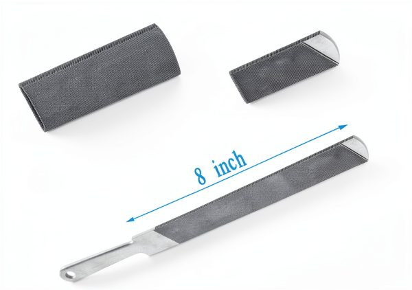 8" Rectangular Double/Single Cut Handy File Fits for sharpen and smooth metal surfaces-laminate file(2 Pcs)-1